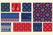 Knitted Christmas Seamless Pattern, a Pattern Graphic by Katyr (Thumbnail 5 of 6)