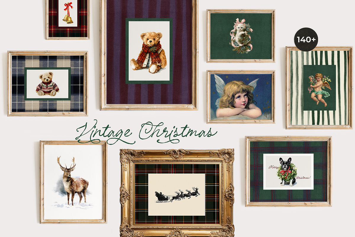 Vintage Tartan Christmas, a Background Graphic by Lana Elanor (Photo 11 of 12)