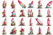 Whimsical Summer Surfboard Clipart, an Illustration by Craft Nest (Thumbnail 6 of 12)
