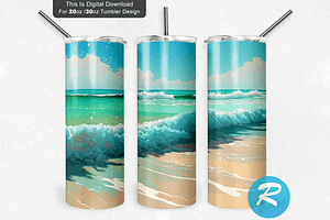 Beach Summer Ocean Tumbler