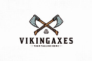 Viking Warrior Axe Logo Template, a Branding & Logo Template by vectorwithin (Thumbnail 1 of 3)