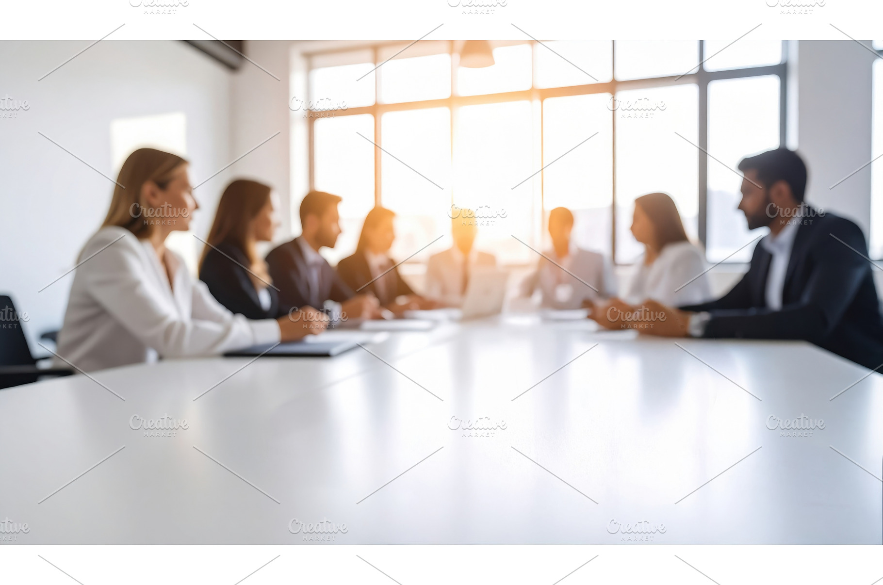 A modern business meeting in a, a Business Photo by Igor Tichonow