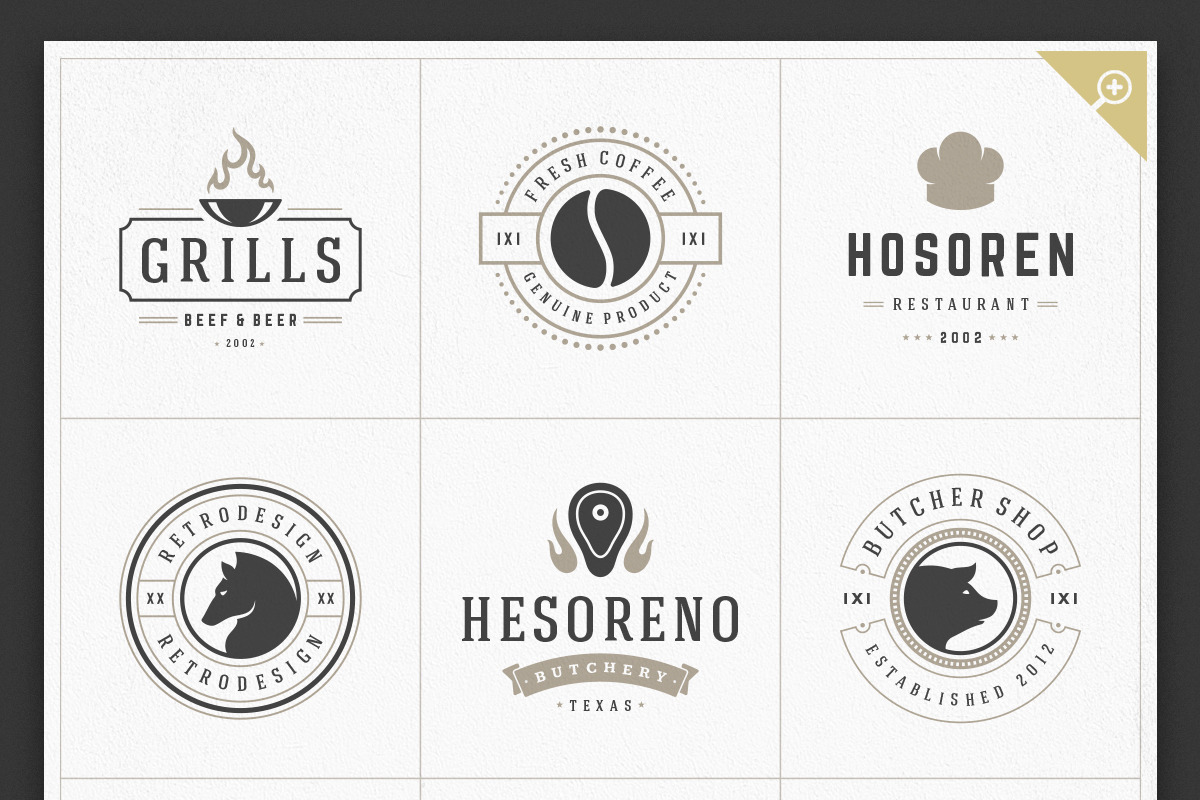 1000 Logos and Badges Bundle, a Branding & Logo Template by Vasya Kobelev (Photo 4 of 39)