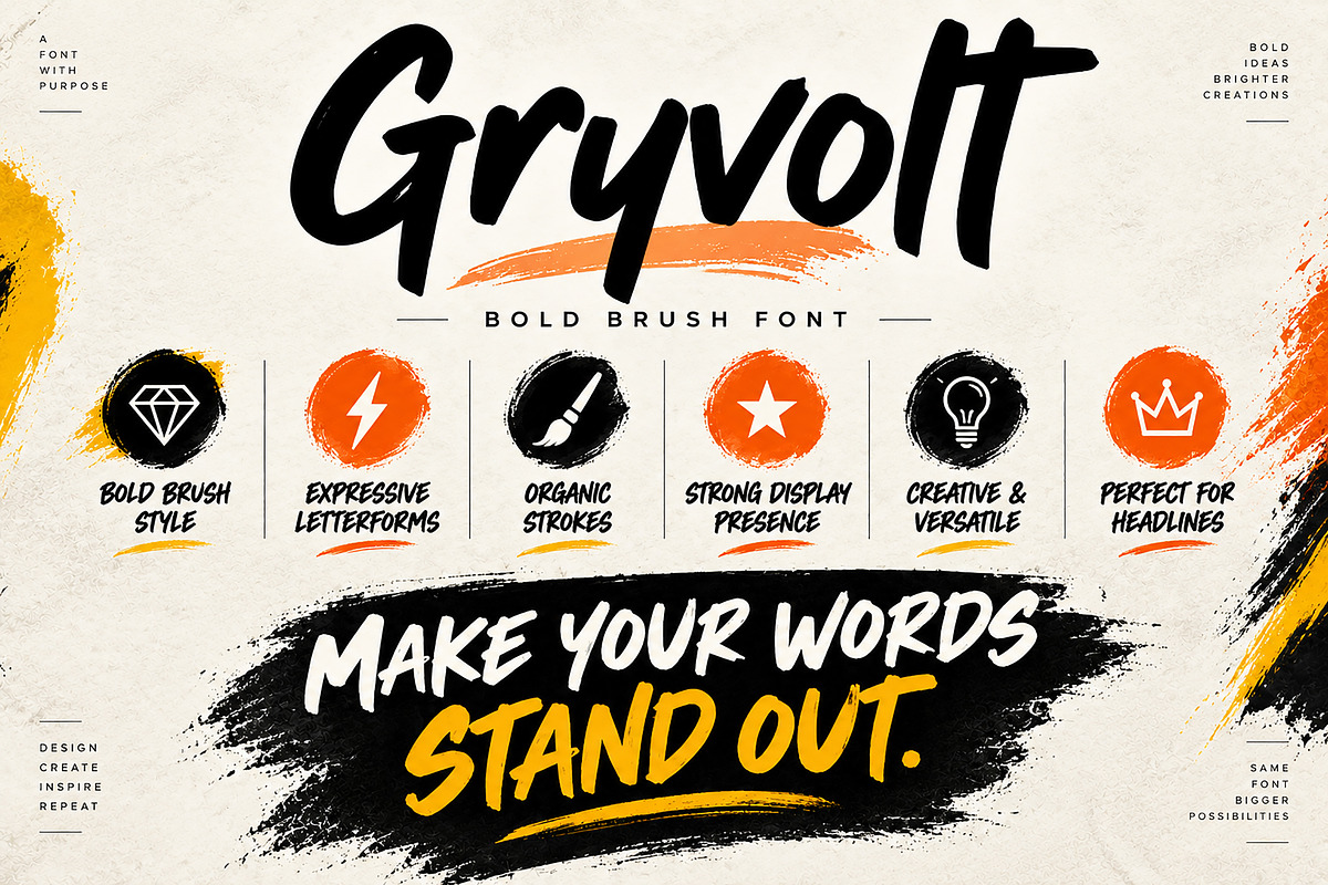 Gryvolt, a Script Font by Wow Magic (Photo 2 of 5)