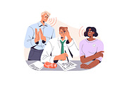 People focused, concentrated at work, a Person Illustration by PaperTrident (Thumbnail 3 of 13)