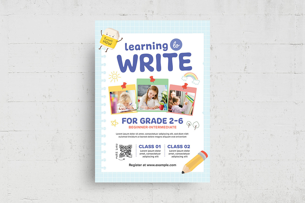Children Writing Education Flyer, a Flyer Template by BrandPacks (Photo 6 of 6)