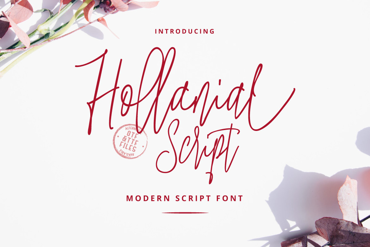 Hollanial Script, a Script Font by Thirtypath Studio (Photo 1 of 10)