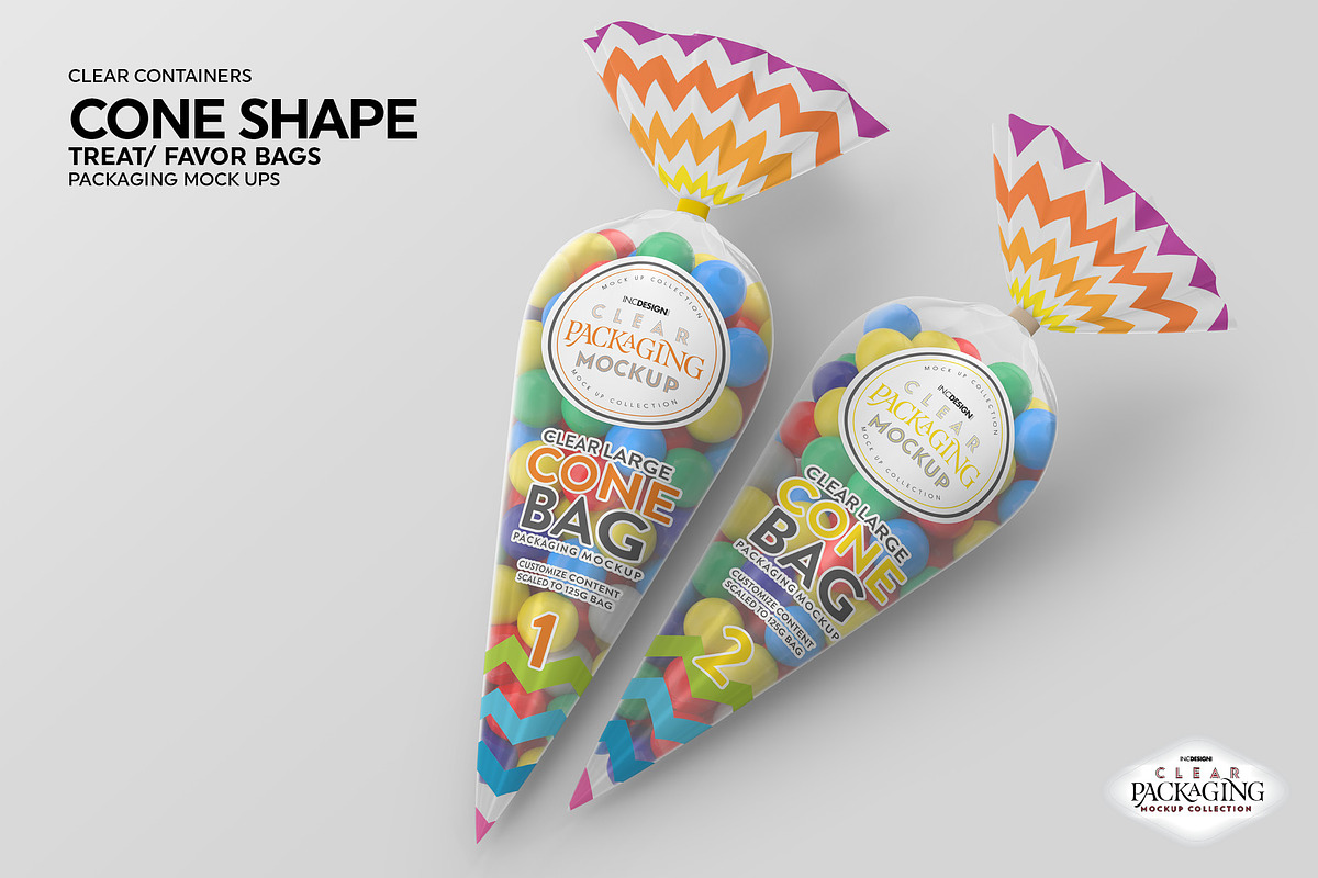 Clear Large Cone Bag PackagingMockup, a Packaging Mockup by INCDesign (Photo 8 of 15)