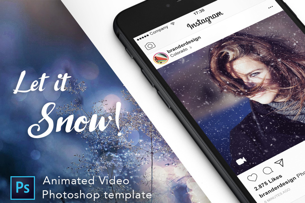 Animated Video - Snow PSD Template, a Social Media Template by BranderDesigns (Photo 1 of 10)