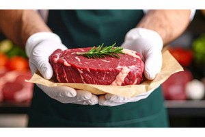 High-quality fresh raw steak, a Food & Drink Photo by Igor Tichonow