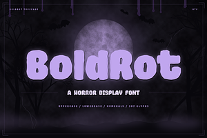 Oblq BoldRot | Horror Display Font