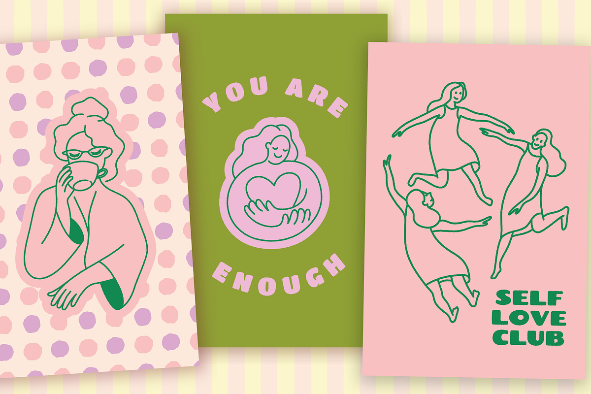 Self love, vector illustrations, an Object Graphic by venimo (Photo 8 of 15)