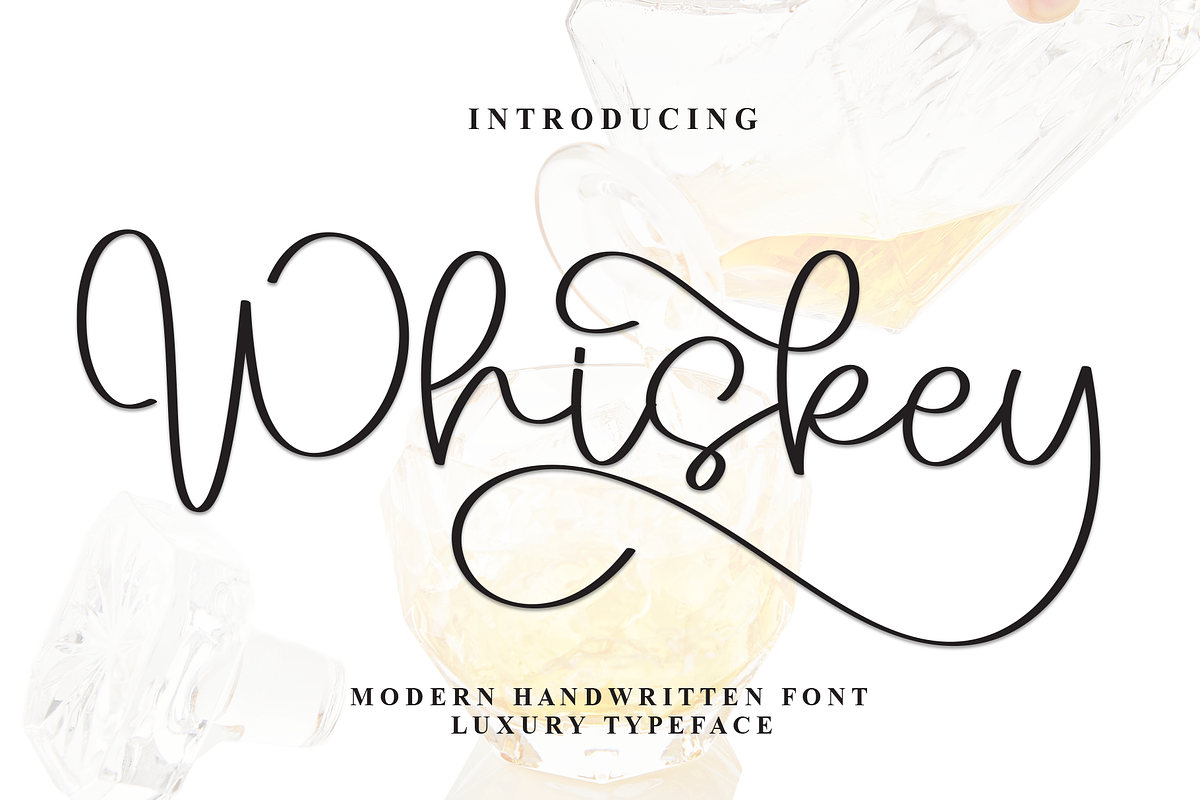 Whiskey | Script Font, a Handwritten Font by Scratchones (Photo 1 of 9)