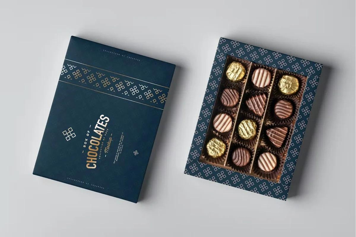 Box Of Chocolates Mock-up, a Packaging Mockup by BLISS DESIGN (Photo 2 of 9)