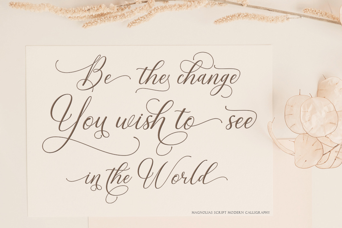 Magnolias Script, a Script Font by Suza Studio (Photo 4 of 10)