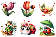 Ladybug Clipart Ladybug Elf Clipart, an Illustration by DreamArtGraphic (Thumbnail 4 of 5)
