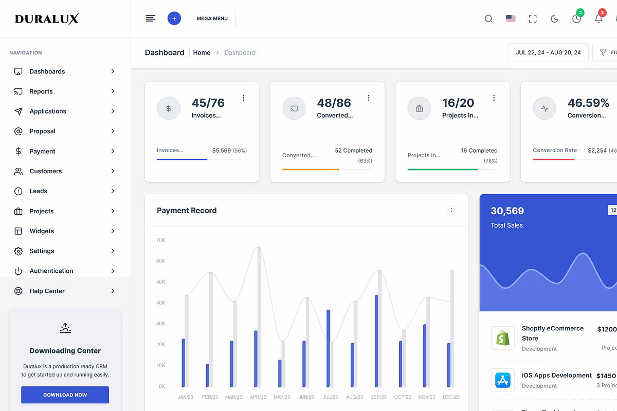 Duralux - Admin React Template, a React Template by Helenshop (Photo 1 of 2)