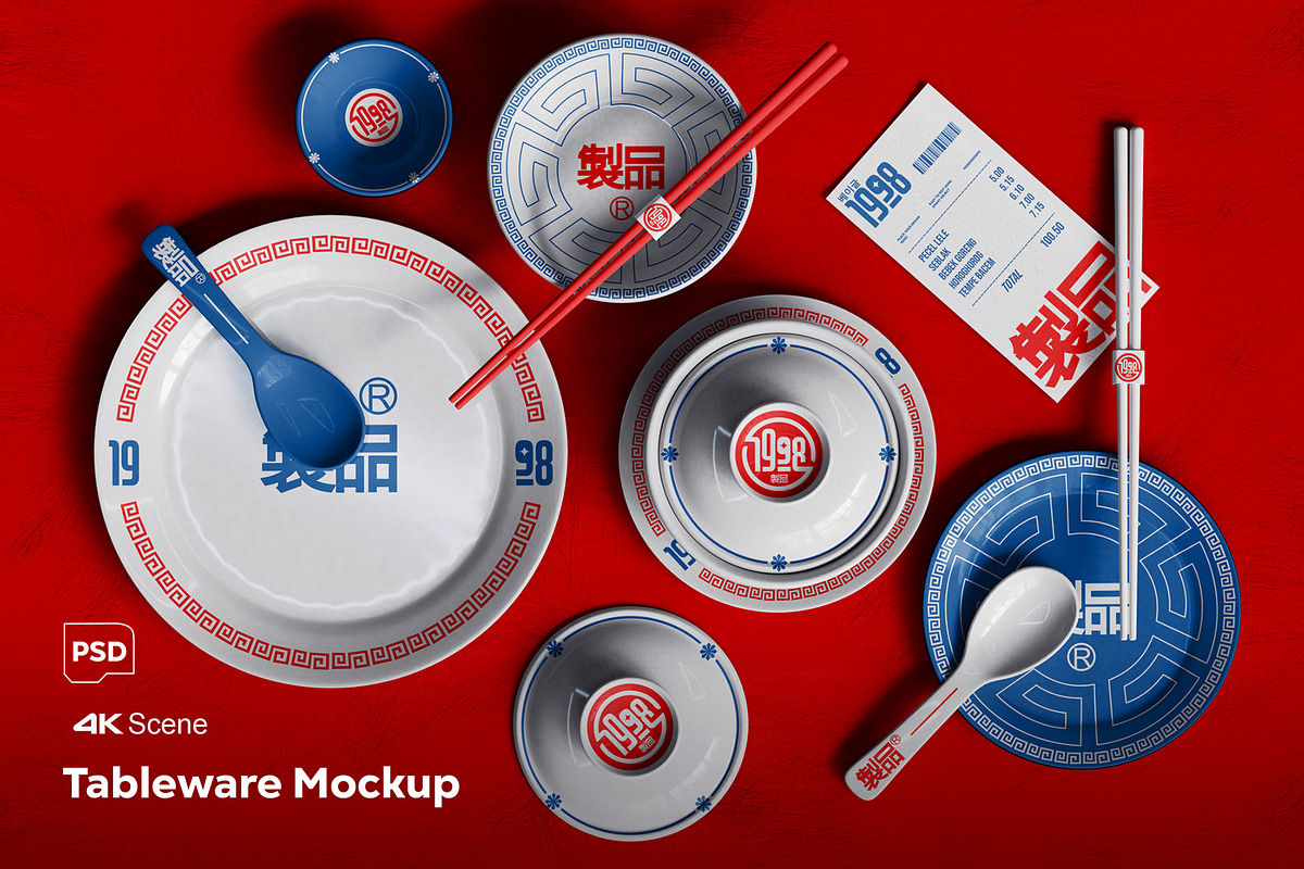 Tableware Mockup, an Advertising Mockup by megostudi0 (Photo 1 of 3)