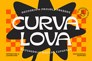 Curva Lova – Psychedelic Display, a Sans Serif Font by decographstud (Thumbnail 1 of 7)
