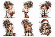 Quirky Girl Clipart Christmas Clipar, an Illustration by Libby Wishes (Thumbnail 7 of 8)