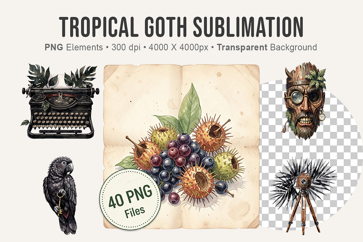 Tropical Goth Sublimation, an Illustration by Artnoy (Photo 1 of 8)