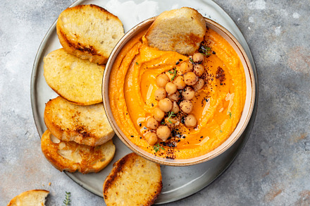 Healthy Homemade chickpea Hummus, a Food & Drink Photo by Marina_Pronina