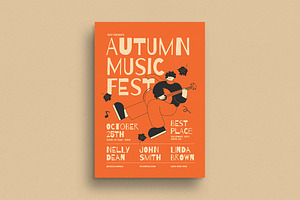 Autumn Music Festival Flyer, a Flyer Template by Guuver