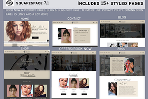 Squarespace Beauty Website Template