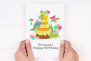 Happy Birthday Dinosaur party cake, an Animal Illustration by Noey smiley (Thumbnail 5 of 9)