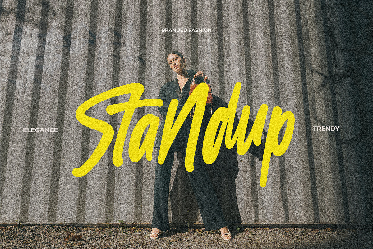 Jhon Standup - Streetwear Display, a Script Font by Black Junst (Photo 5 of 9)
