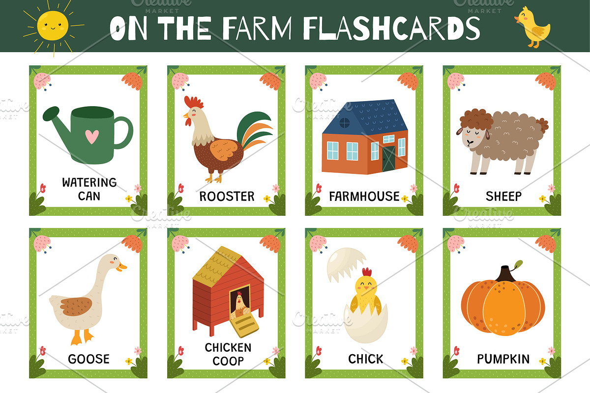Flashcards for Kids Bundle: 570 in 1, an Education Illustration by Gulnara Sabirova (Photo 8 of 48)