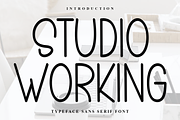 Studio Working, a Sans Serif Font by InermediaSTUDIO (Thumbnail 1 of 7)