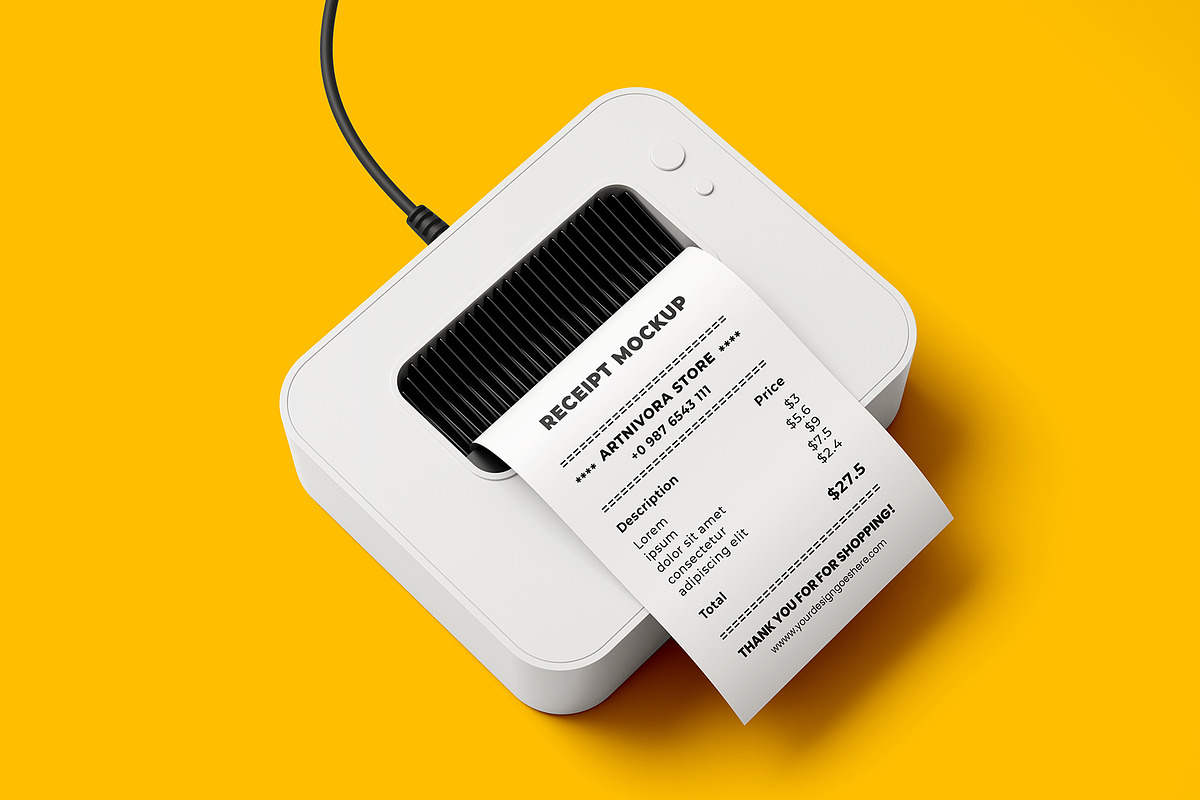 Receipt Mockup, a Wearable Device Mockup by Artnivora.Std (Photo 5 of 5)