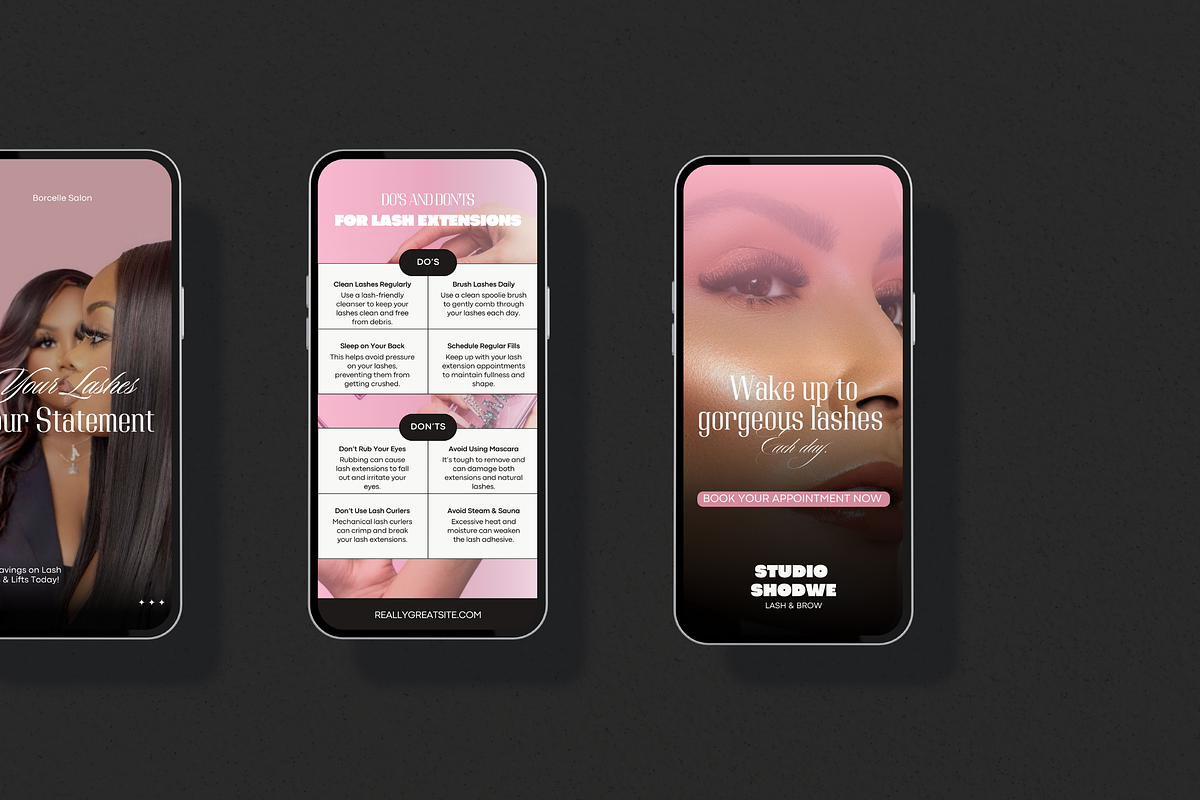 Lash Technician Instagram Template, a Social Media Template by My Template Studio (Photo 7 of 21)