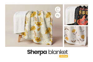 Sherpa Blanket Studio Mockup, an Apparel Mockup by Mockups Studio