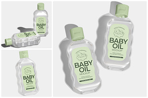 Baby Oil Bottle Mockup, a Packaging Mockup by Unerispace