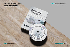 Clean Software Box Mockup, a Packaging Mockup by My Code Std