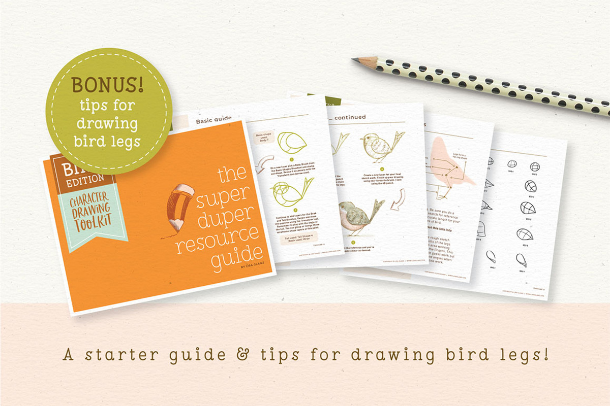 Procreate Bird Drawing Toolkit, a Brush Add-On by Lisa Glanz (Photo 12 of 13)