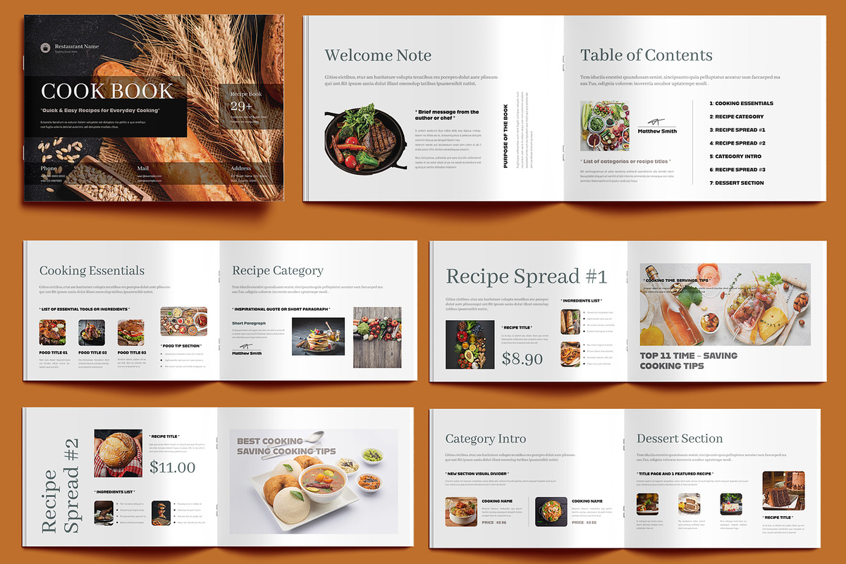 Cookbook for Recipes and Food Lovers, a Brochure Template by MightyDesign (Photo 1 of 9)
