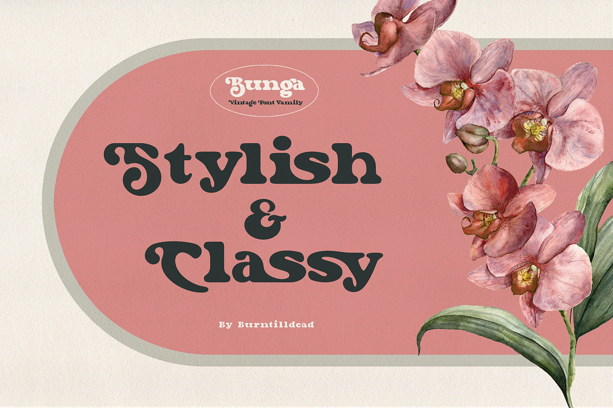 Bunga, a Serif Font by Burntilldead (Photo 3 of 14)