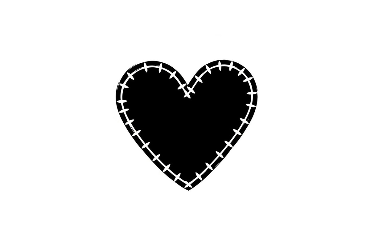Stitched Heart Silhouette Vector Bun, an Illustration by Designs_River (Photo 10 of 41)