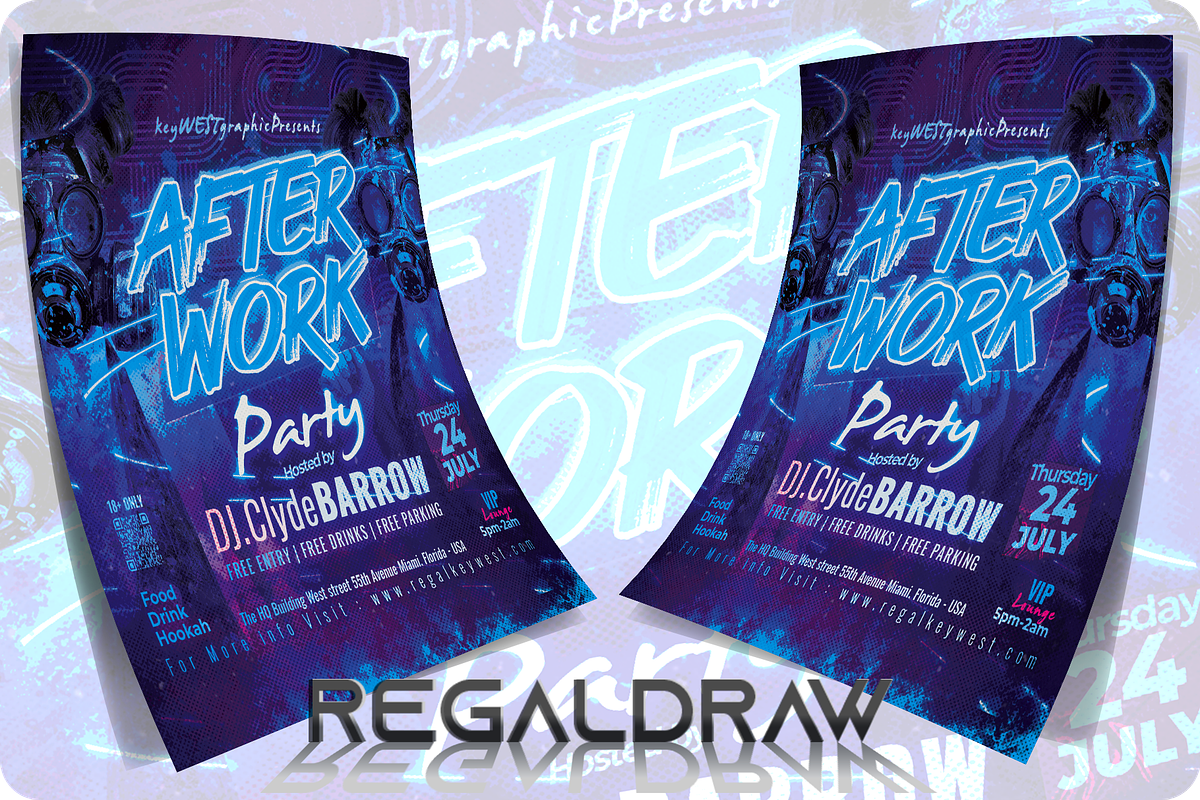 After Work Party Flyer, a Flyer Template by regalDRAW (Photo 2 of 3)