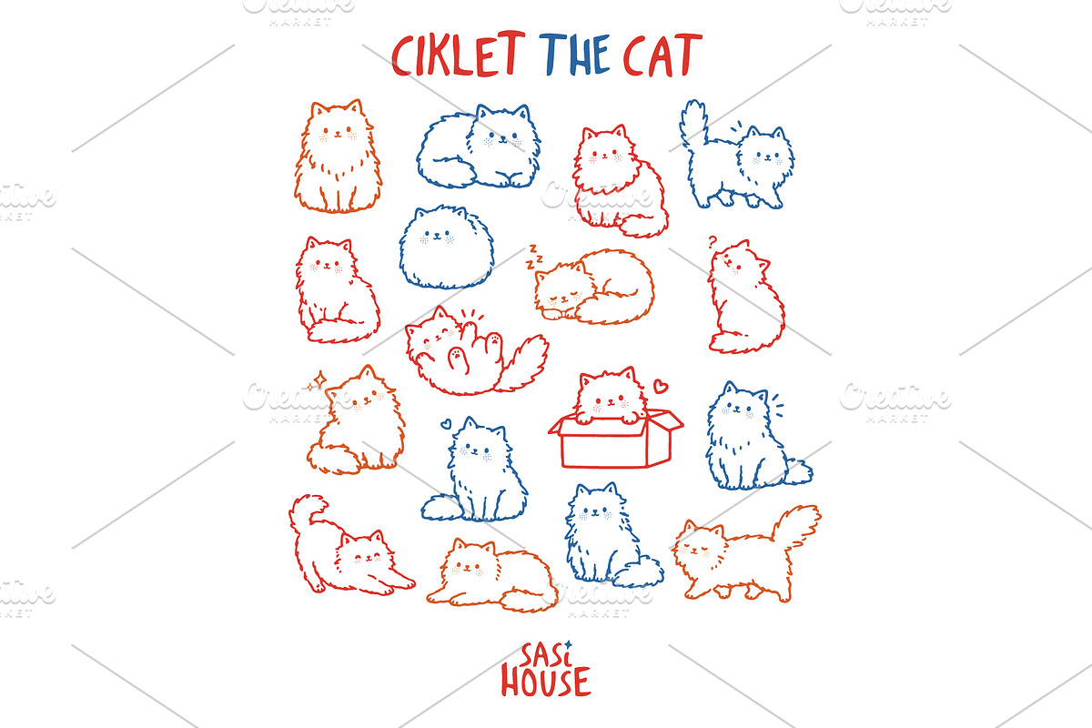 Ciklet The Cat, an Animal Illustration by SasiHouse (Photo 2 of 3)