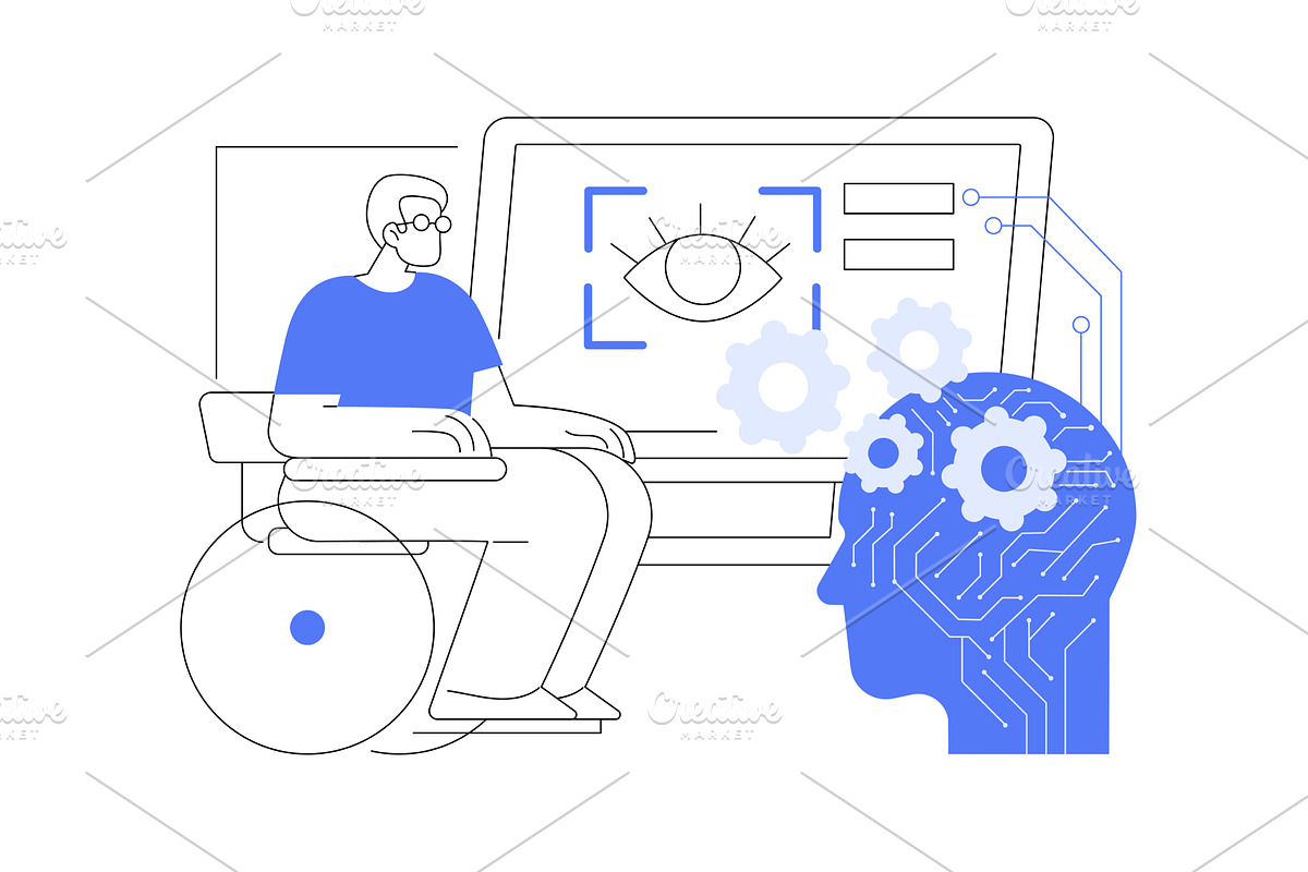 AI Eye-Tracking for Accessibility, a Technology Illustration by Visual Generation