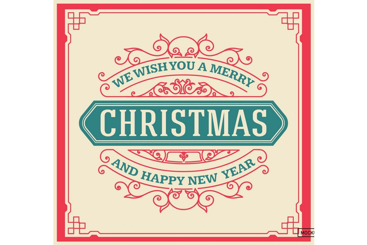 Christmas greeting card background, a Card Template by OneVectorStock