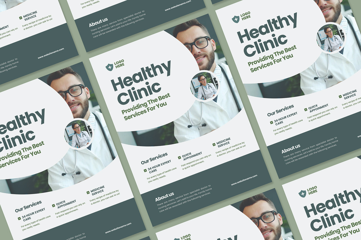 Healthy Clinic - Flyer, a Brochure Template by Izdihaar_Studio (Photo 3 of 3)