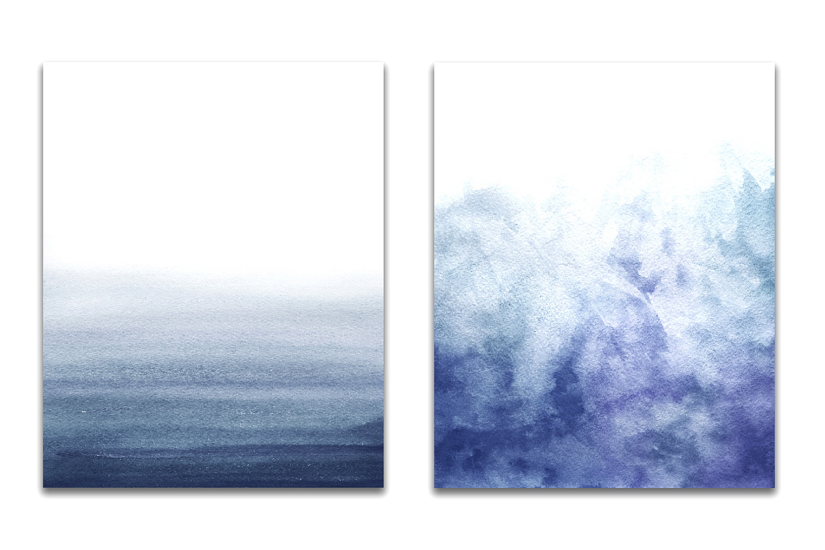 Navy Blue ombre watercolor, a Texture Graphic by GraphicRain (Photo 4 of 5)