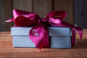 Holiday gift stock photo containing beautiful and box