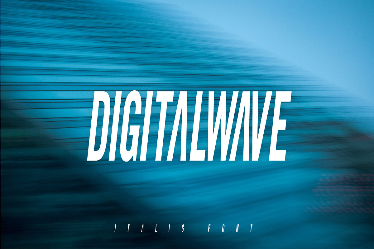 DIGITAL WAVE - ITALIC CAPS FONT preview 3