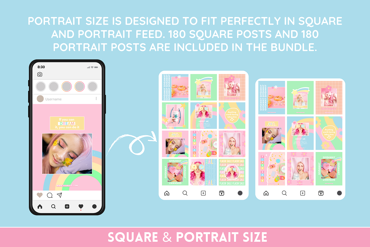 Bright Instagram Template Bundle, a Social Media Template by SunshineStudioBoutique (Photo 4 of 10)